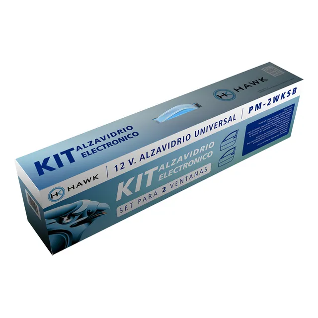 Kit De Alzavidrios Universal Para Vehículos 2 Puertas Hawk