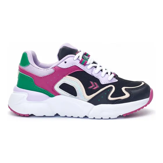 Zapatilla Niños Negra, Rosa Y Verde Real Renew Atomik
