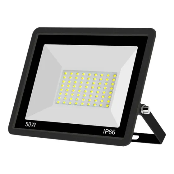 Reflector LED Marca Dosyu FL-50W 50W con luz color blanco frío 127V Potente Iluminación Impermeable Carcasa Color Negro Lampara Led