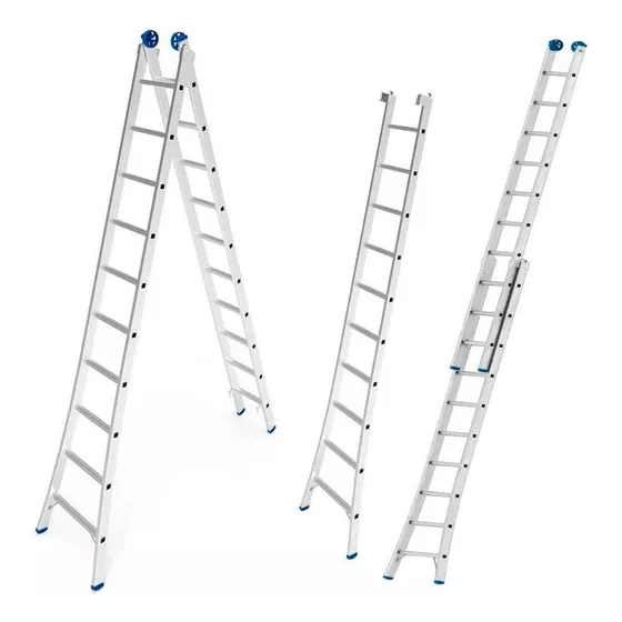 Escada De Alumínio Extensível 2 X 10 Degraus 3,09x5,05m Mor