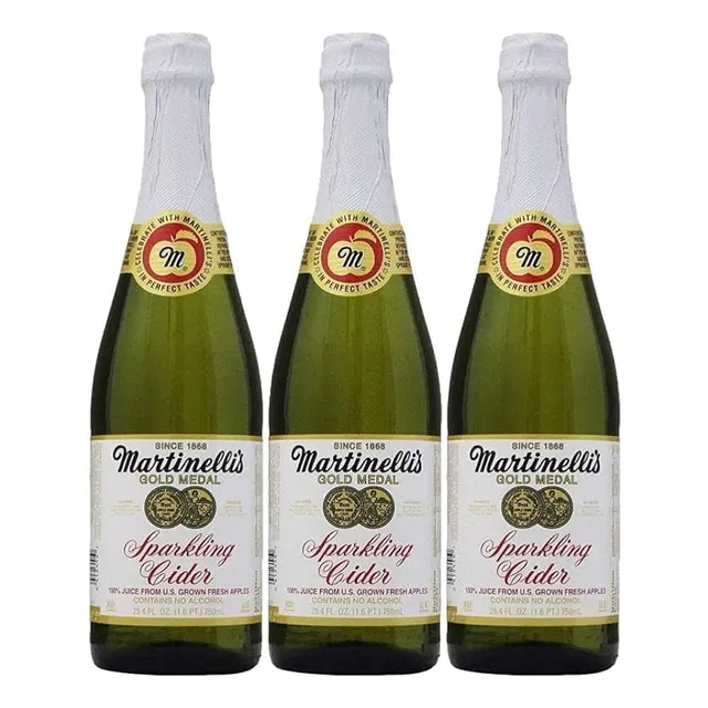 Jugo De Manzana Espumoso Martinelli's 3 Botellas De 750 Ml