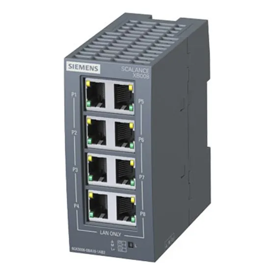Cable Ethernet Switch 10/100mb Siemens 6gk5008-0ba10-1ab2