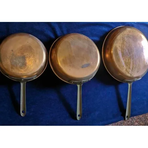Juego De Sartenes Decorativos En Cobre