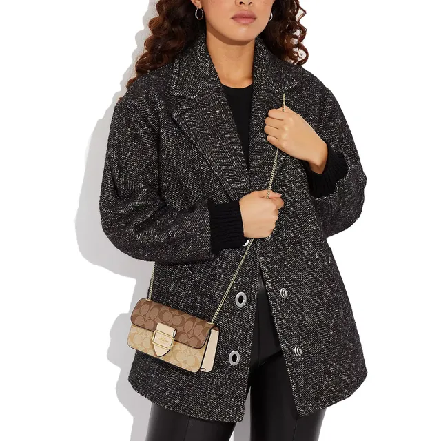 Bolsa Crossbody Coach Graham Morgan Crossbody In Blocked Signature Canvas Ch167 Color Caqui