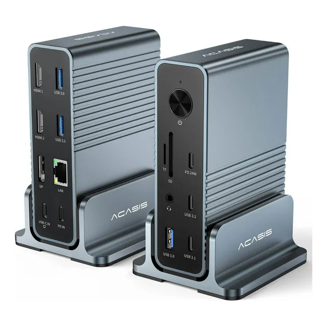 Hub Usb C 15 En 1 Adaptador Multipuerto Para Macbook ProiPad Color Azul Marino