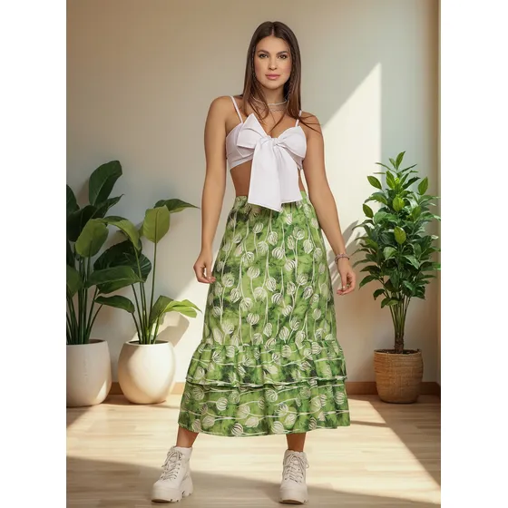 Falda Larga Mujer Estampado Atypical 9567