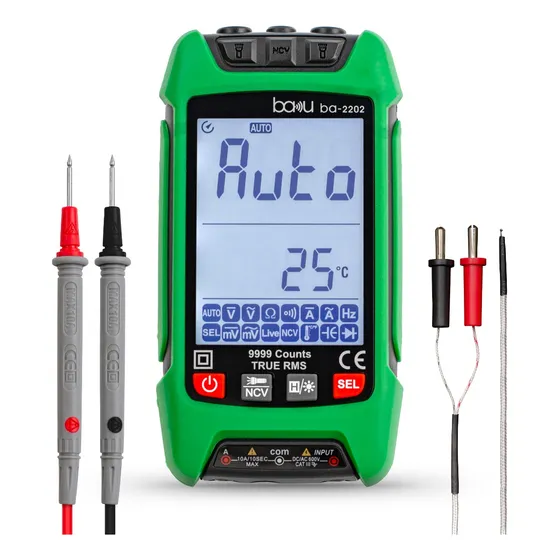 Tester Multimetro Inteligente Con Capacimetro Baku Ba-2202