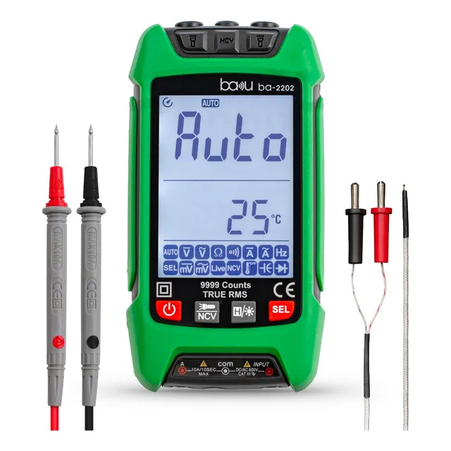 Tester Multimetro Inteligente Con Capacimetro Baku Ba-2202
