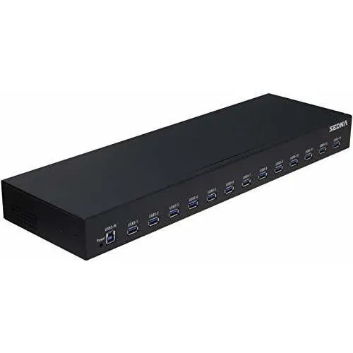 Estación Hub Sedna 19'' 13 Puertos Usb 5gbps -negro
