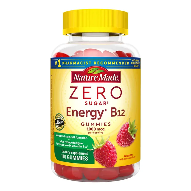 Suplemento de goma de mascar Nature Made Energy con vitamina B12, 1000 ml