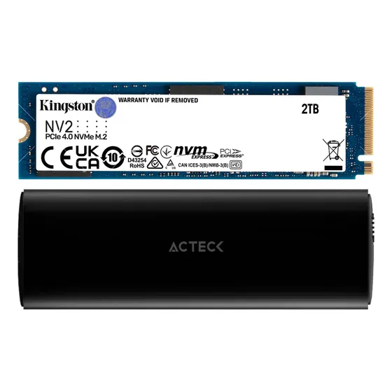 Disco Sólido Ssd Externo Acteck Ac-936460v3 2tb Negro