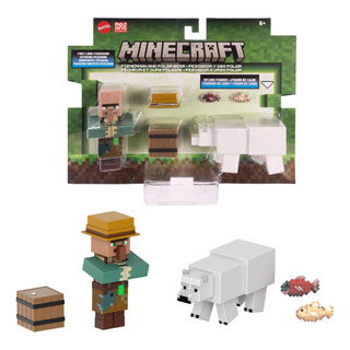 Mattel Minecraft Ação Figuras E Acessórios 2 Pacotes, Escala Mattel Minecraft Ação Figuras E Acessórios 2 Pacotes, Escala