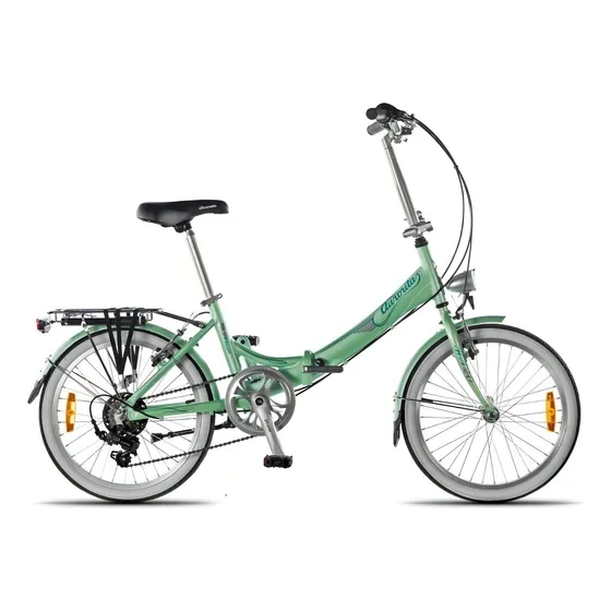Bicicleta plegable plegable Aurora Folding Aurorita Classic - Retro R20 color verde