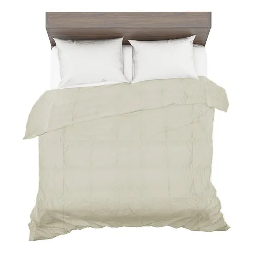Acolchado Cama King Size Richmond Microfibra Relleno Guata Color Gris Diseño De La Tela Liso