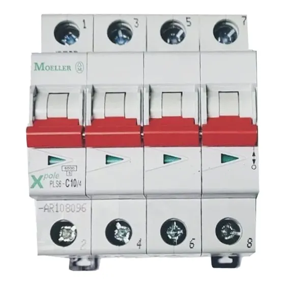 Termica Termomagnetica Tetrapolar 4x10 A Moeller Eaton 4x10a
