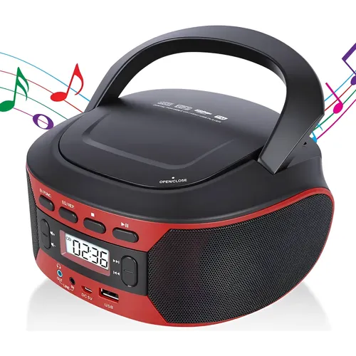 Rádio Portátil Bluetooth Cd Player Mp3 Controle Remoto Bivolt