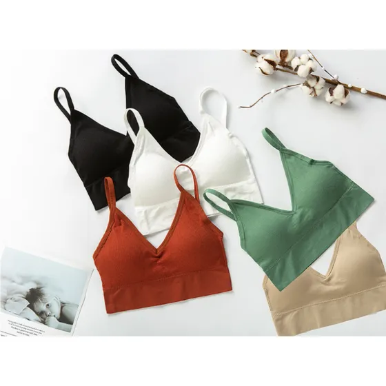 # Sutiãs Esportivos Sem Costura Cropped Básico 5 Peças