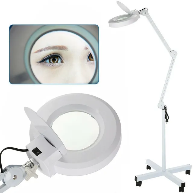 Lupa Luminária LED com Tripé Articulável - Ampliação de 10x - 120 LEDs SMD de Alta Potência - Ideal tatuadores e estética - Marca Lorben