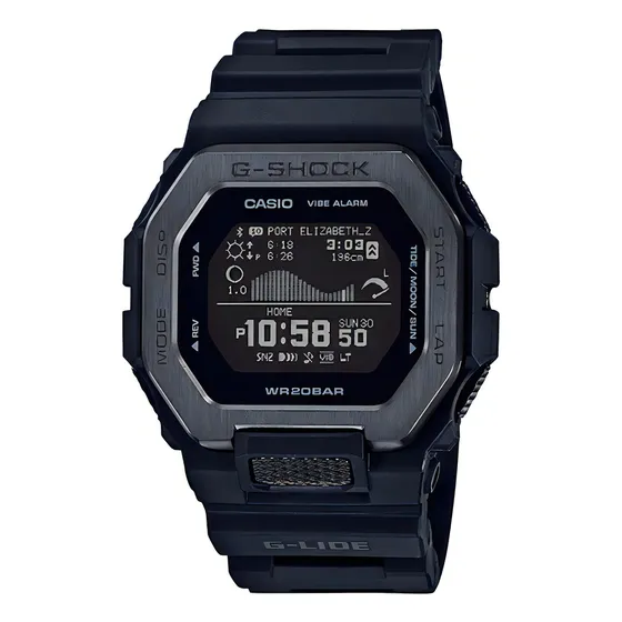Relógio Casio G-shock G-lide Gbx-100ns-1dr Cor Da Correia Preto Cor Do Bisel Preto Cor Do Fundo Preto