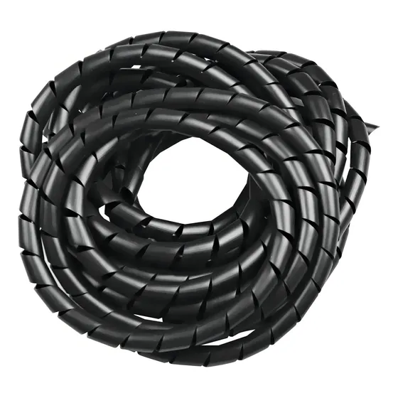 Organizador Cabos Espiral 1/8 Preto 100 Metros Hellermann