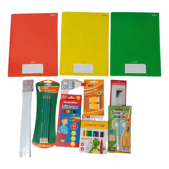 Kit Material Escolar 48 Peças Ou Envie Sua Lista P/orçamento
