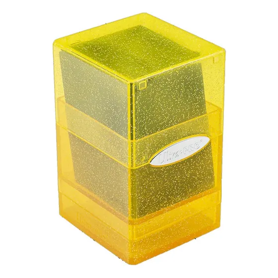 Ultra Pro Deck Box Satin Tower Amarillo Glitter