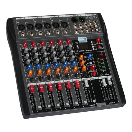 Depusheng Dx6 Consola Mezcladora De Audio De 6 Canales