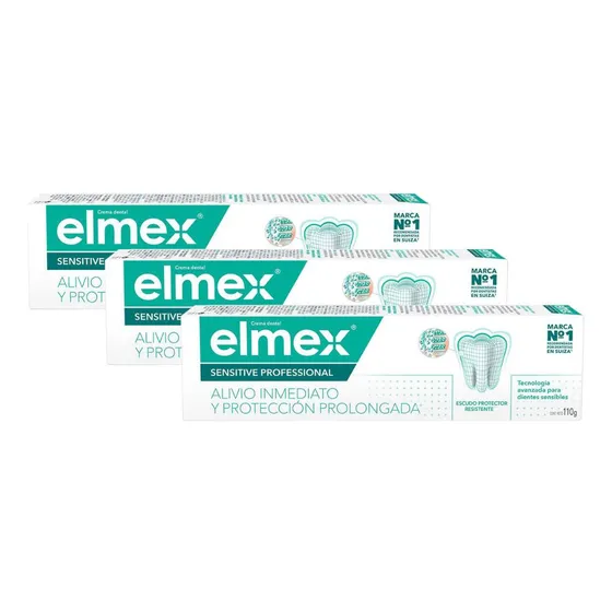 Kit C/ 3 Cremes Dental Elmex Sensitive 110g