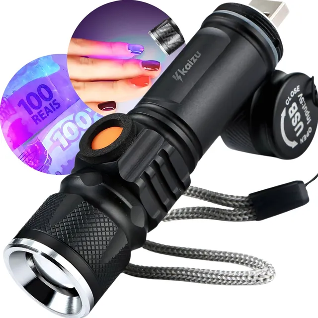 Lanterna Led Luz Ultravioleta Uv Seca Unha Gel Esmalte Usb