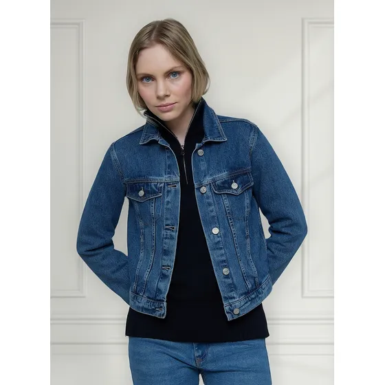Chaqueta Mujer  Trucker Azul Algodón 40080195-539