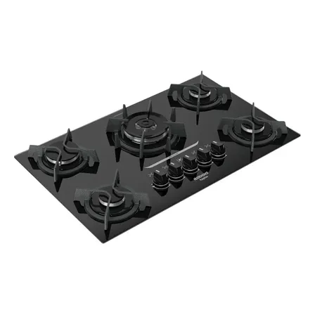 Cooktop Itatiaia Itaplus 5 Bocas Tripla Chama Bivolt Preto 127/220v