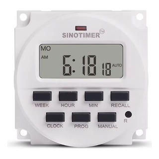Timer Relé Programável Digital 12v Tm618h-4 16 Prog C/nfe Timer Relé Programável Digital 12v Tm618h-4 16 Prog C/nfe