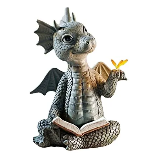 Estatua Dragon Jardin Pared Hada Decoracion Casa Puerta Para