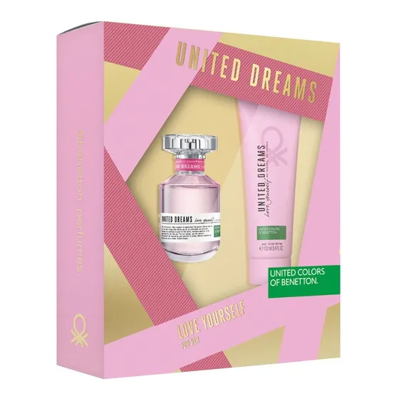 Kit Perfume Benetton United Dreams Love Yourself Body Lotion
