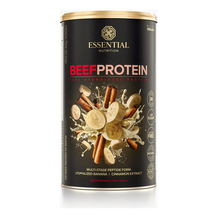 Beef Protein Banana Com Canela Essential Nutrition 420g Sabor Banana Com Canela - 420 Gramas Beef Protein Banana Com Canela Essential Nutrition 420g Sabor Banana Com Canela - 420 Gramas