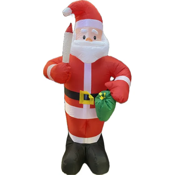Papai Noel Inflável 1,80 Metros Enfeite De Natal Bivolt