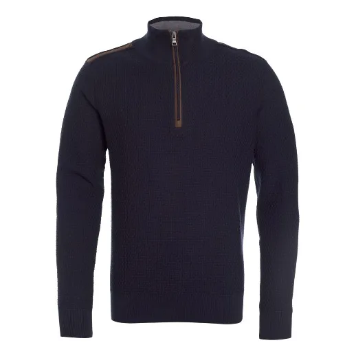 Sweater Medio Cierre Con Aplicacion