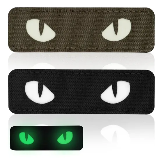 2pzs Parches Tacticos Sinsignias Militares Gotcha Ojos Gato