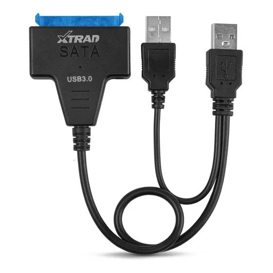 Cabo Adaptador Sata Ssd Hd 2.5'' Para Usb 3.0 Cor Preto