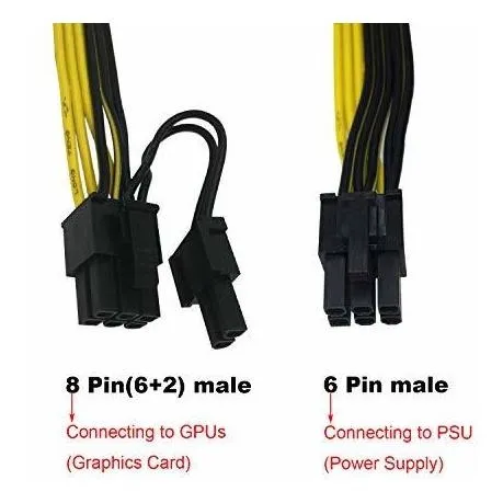6 Pin 8 2 Cable Alimentacion Pci Express Extension 12.5