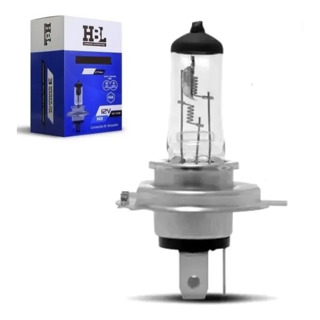 Lampada H4 100w 12v Comum Mais Potencia Cor Da Luz Original