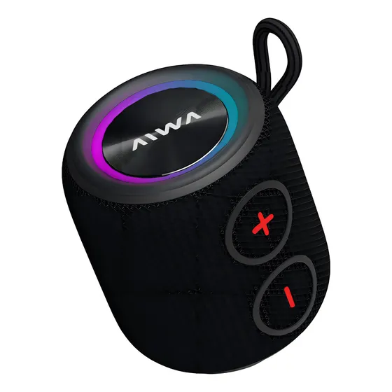 Parlante Bluetooth Portátil Aiwa Waterproof 6w 1200 Mah Ipx7 Usb-c Luces Rgb