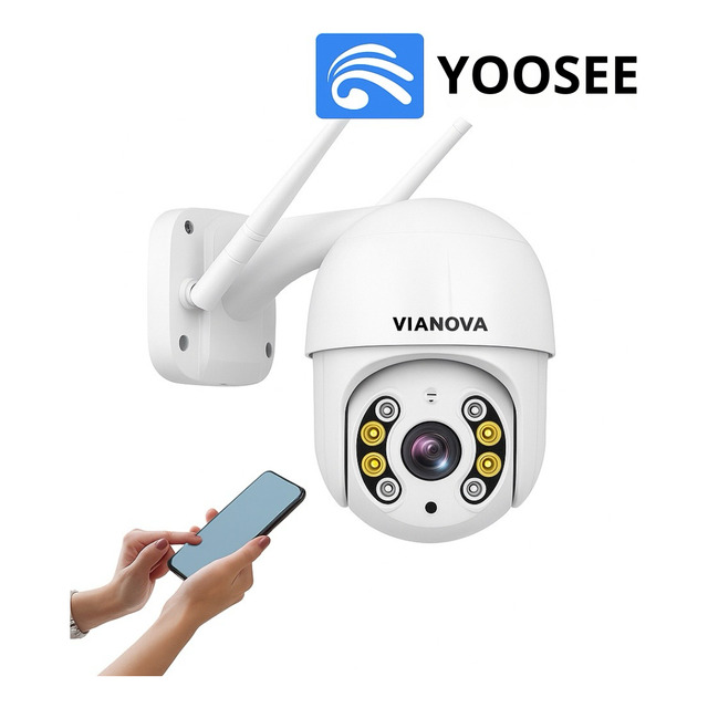 Camera Segurança Wifi Yoosee Mini Dome Full Hd Vianova Branco Camera Segurança Wifi Yoosee Mini Dome Full Hd Vianova Branco
