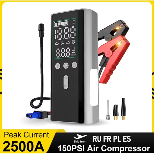 Jumper Cargador D Bateria Con Inflador D Cauchos Power Bank 