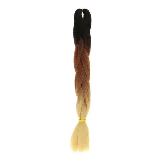 Trenzas Ombre Kanekalon Negro+café+rubio