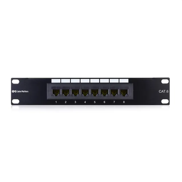 Panel De Parcheo Mini De 8 Puertos Con Montaje Cable