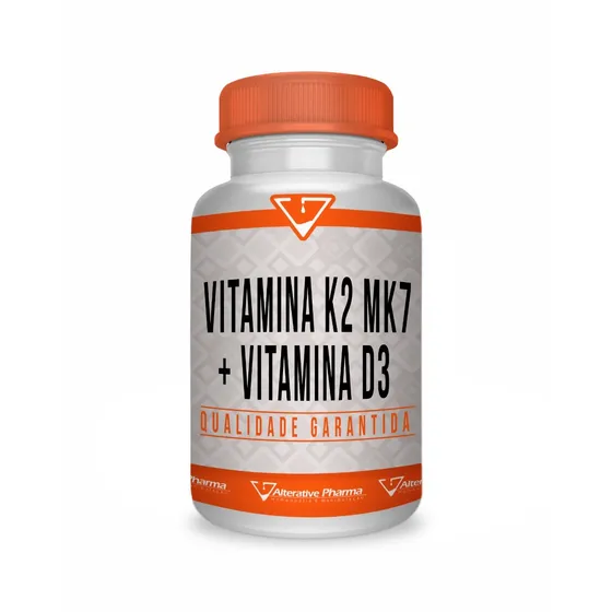 Vitamina K2 Mk7 100mcg + Vitamina D3 10000ui 120 Cápsulas Sabor Sin sabor