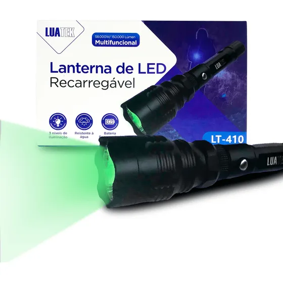 Lanterna Tática Luatek Lt-410 Verde 150000 Lm