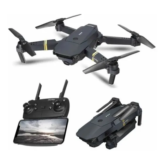 Dron Semiprofesional Cámara Hd Wifi Control Remoto Color Negro