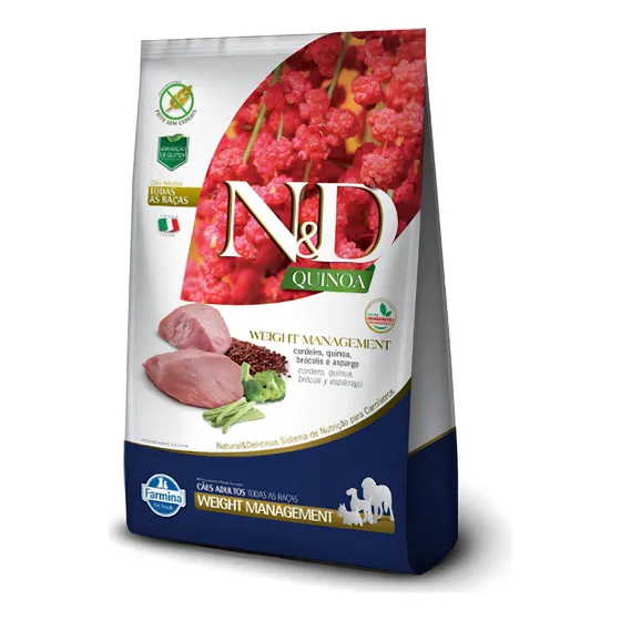 Alimento Farmina Ração N&D Quinoa Cordeiro Cães Adult 10,1Kg para cão de 10.1 kg